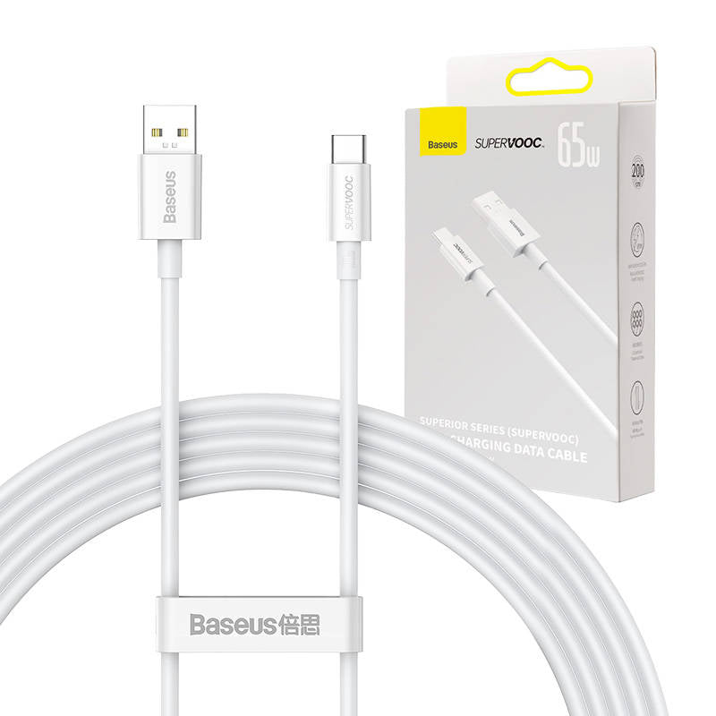 Baseus Superior Series Cable USB to USB-C, 65W, PD, 2m (white)_0