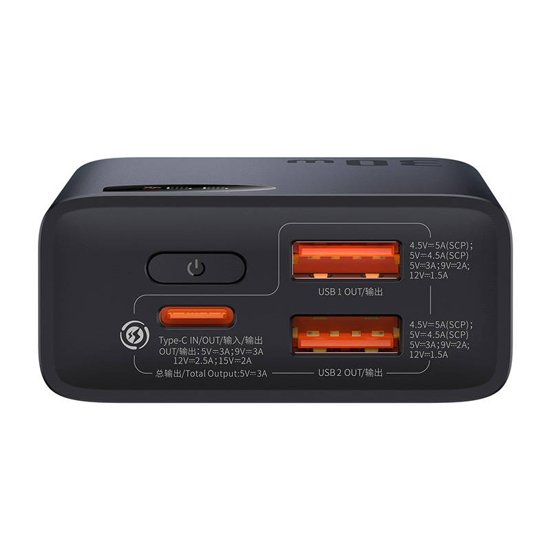 Powerbank Baseus Adaman2 10000mAh, 2xUSB, USB-C, 30W (black)_7