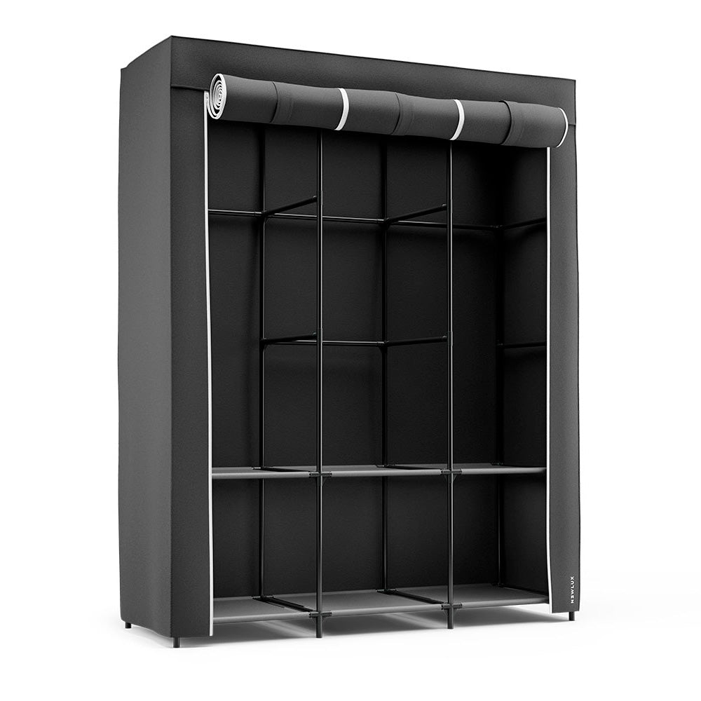Armário de tecido canvas v130 preto 130 x 45 x 167 cm_0