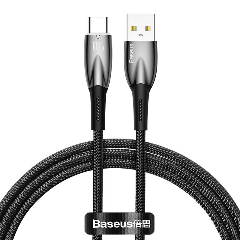 Baseus Glimmer Series Fast Charging Cable USB-A - USB-C 100W 480Mbps 1m Black_1