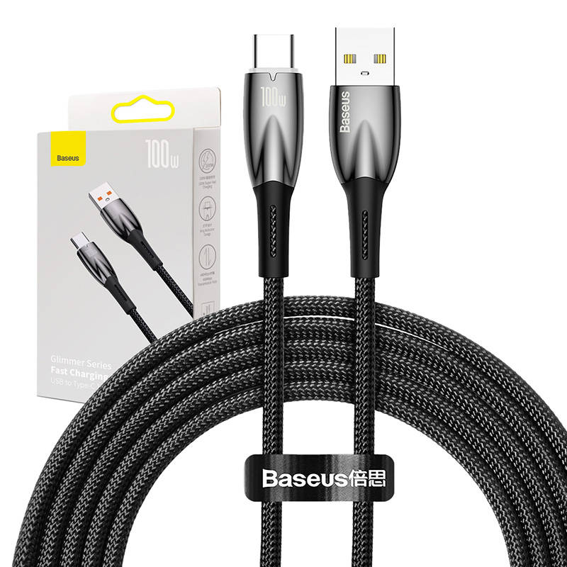 Baseus Glimmer Series Fast Charging Cable USB-A - USB-C 100W 480Mbps 2m black_1