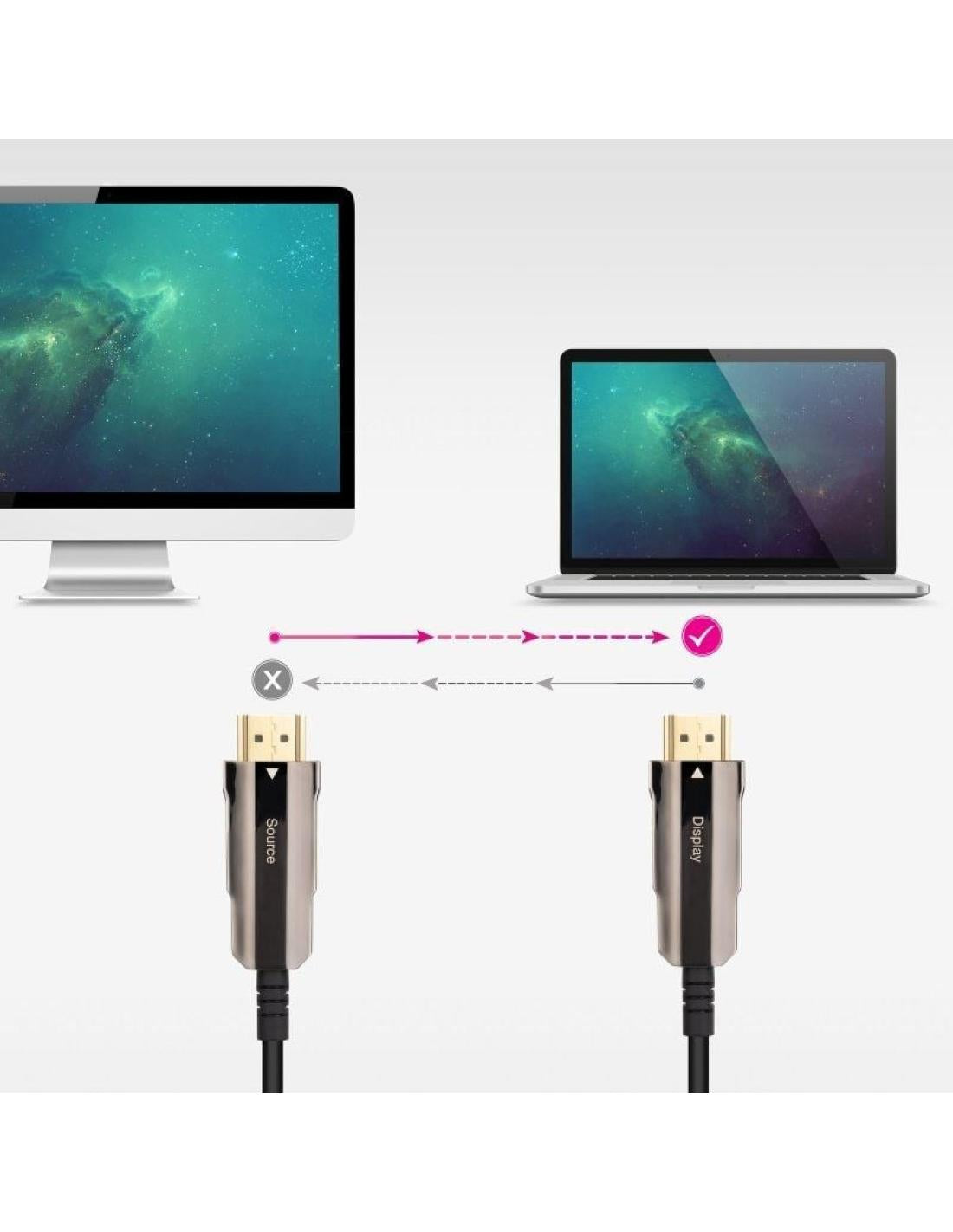 Cable HDMI 2.0 AOC 4K Nanocable 10.15.2080/ HDMI Macho - HDMI Macho/ 80m/ Negro_2