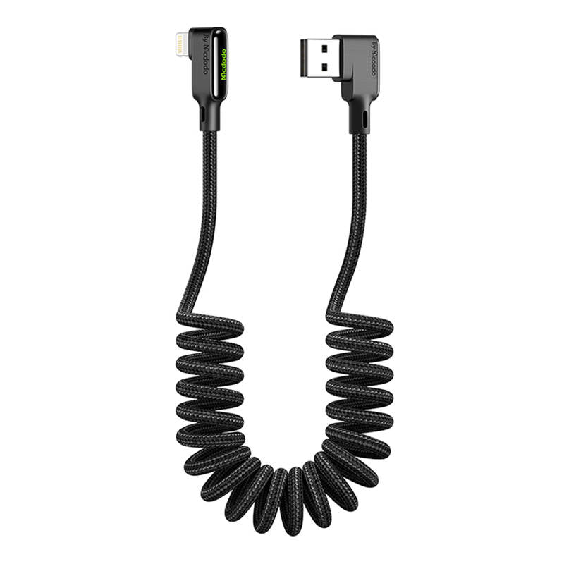 USB to Lightning cable, Mcdodo CA-7300, angled, 1.8m (black)_0