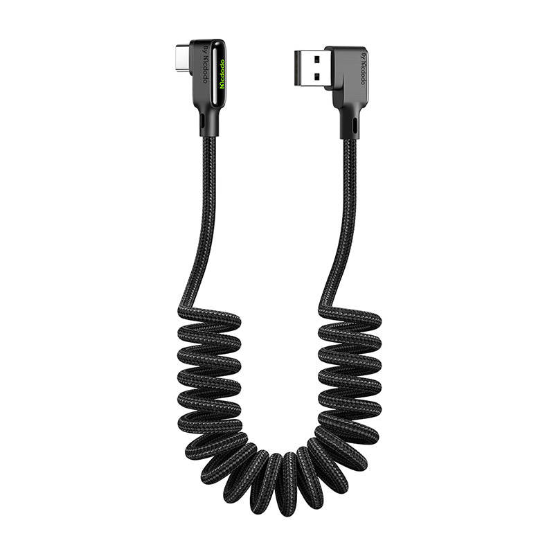 USB to USB-C cable, Mcdodo CA-7310, angled, 1.8m (black)_0