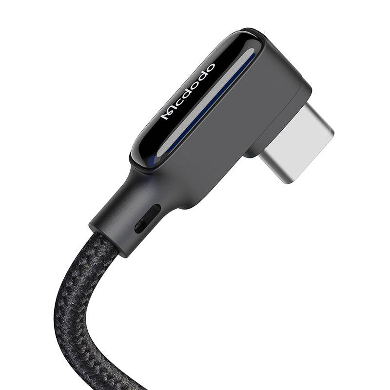 USB to USB-C cable, Mcdodo CA-7310, angled, 1.8m (black)_2