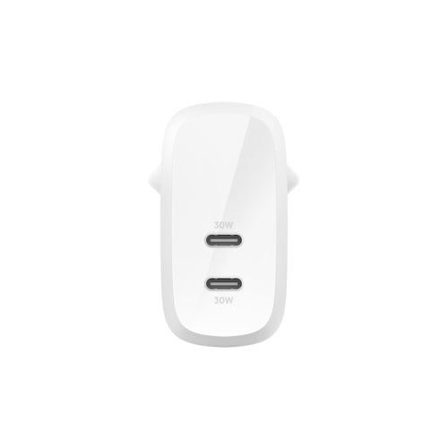 CARICABATTERIE DA PARETE DUAL 30W PORTA USB-C PD 60W - BIANCO_2