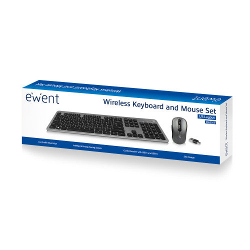 Ewent EW3272 teclado Ratón incluido RF inalámbrico QWERTY Español Negro_3