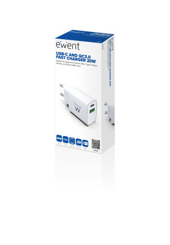Ewent EW1321 cargador de dispositivo móvil Universal Blanco Corriente alterna Carga rápida Interior_4