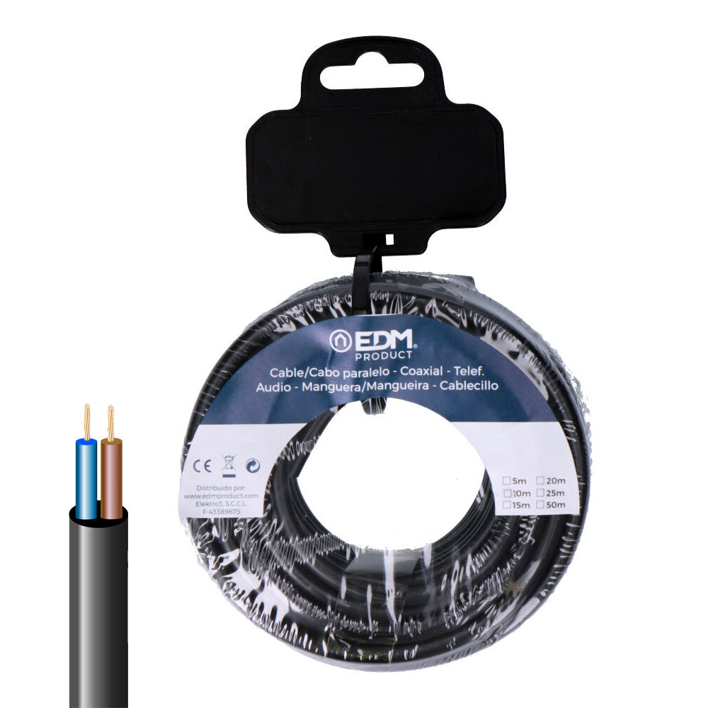 Rolo de cabo elétrico vv-k06/1kv 2 x 2,50 mm² preto 15m_0