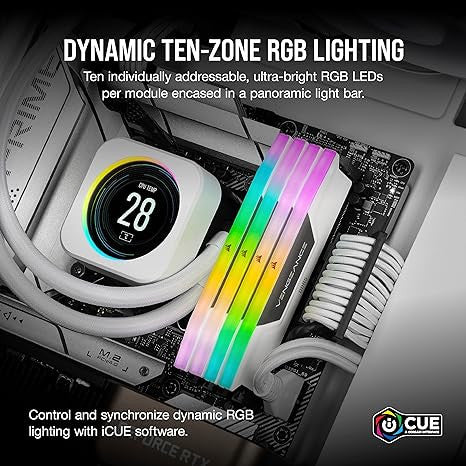 MEMORIA CORSAIR DDR5 64GB 2X32GB PC5600 VENGEANCE RGB BLANCA CMH64GX5M2B5600C40W_3