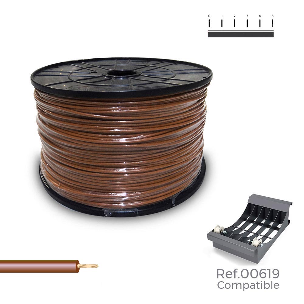 Cabo h05v-k 1,50 mm² castanho, 1000 m. (bobine grande)_0