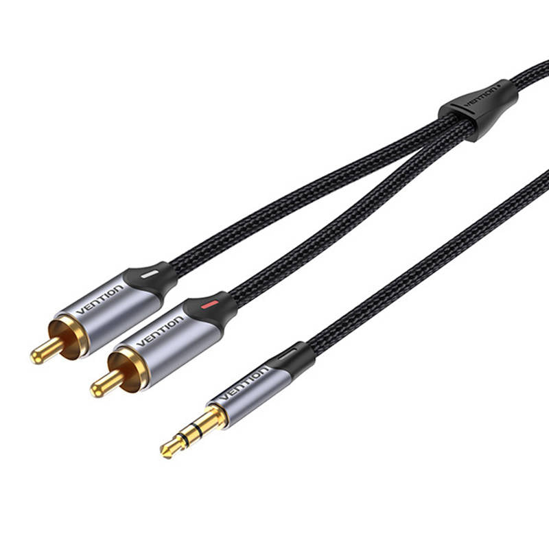Cable Audio 2xRCA to 3.5mm Vention BCNBJ 5m (grey)_0