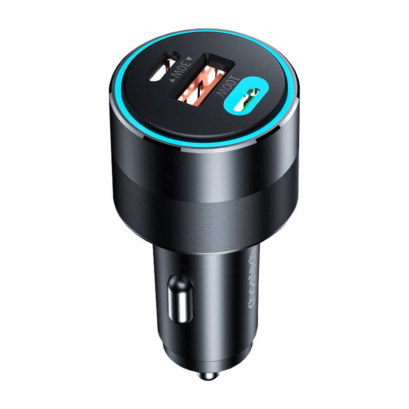 Choetech fast car charger 130W 2xUSB-C + USB-A black (TC0011)_1