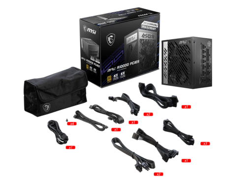 MSI MPG A1000G PCIE5 unidad de fuente de alimentación 1000 W 20+4 pin ATX ATX Negro_4