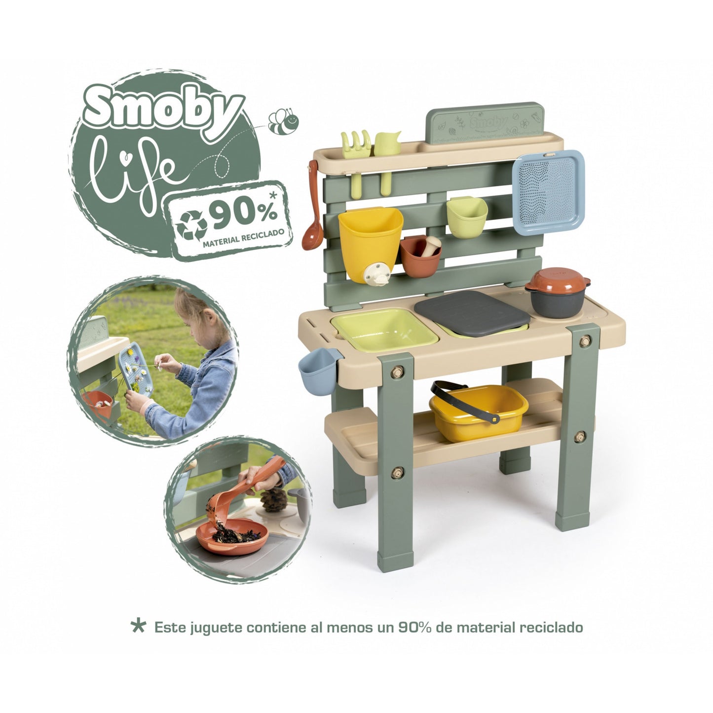 Cozinha de Lama Smoby Life Mud Kitchen Exterior Infantil