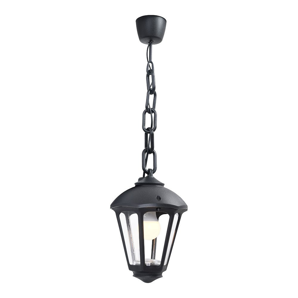 Candeeiro de teto com corrente sicar/giampy, transparente, e27, preto, ø210 x 750 mm_0