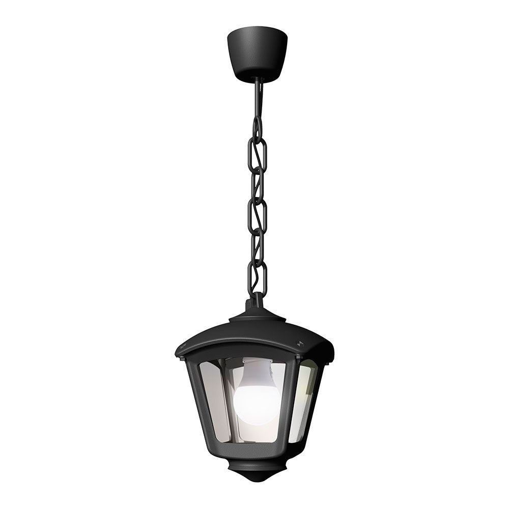 Candeeiro de teto com corrente sicar/roby, transparente, e27, preto, 195 x 195 x 700 mm_0