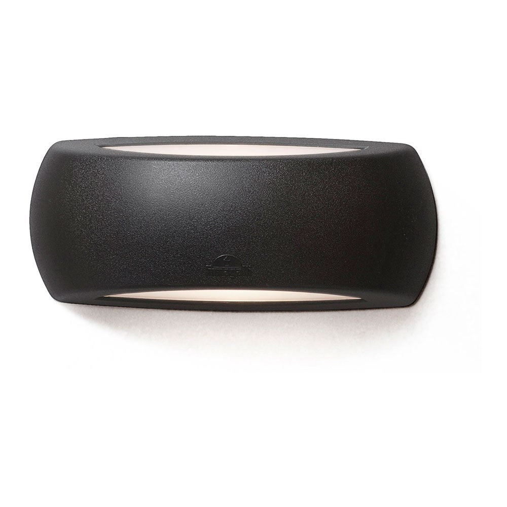 Aplique oval com viseira francy, translúcido, e27, preto, 300 x 85 x 130 mm_0