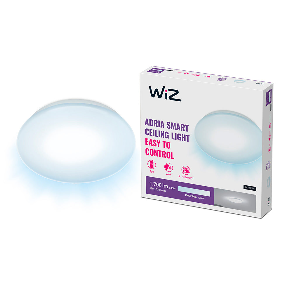 Candeeiro de teto inteligente adria, wi-fi, 17 w, rd 4000 k 1700 lm ø32 cm_0