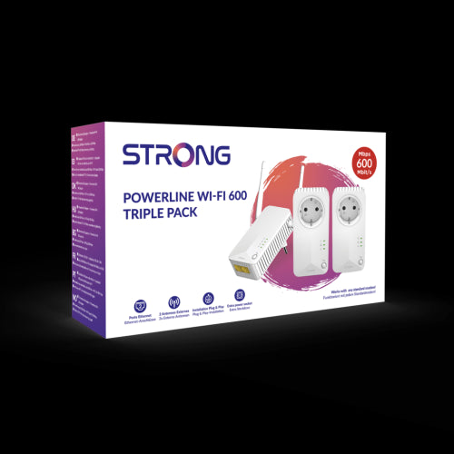 Strong Powerline WiFi 600 Triple Pack V2 600 Mbit/s Ethernet Blanco 3 pieza(s)_1
