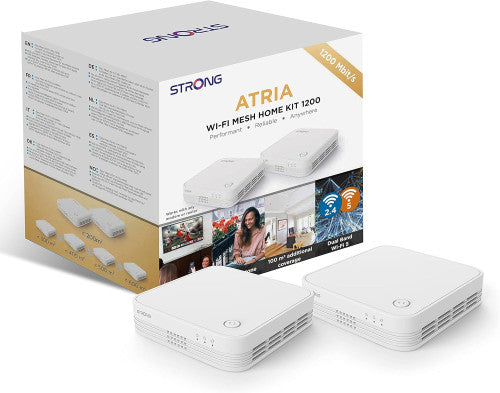 Strong WI-FI MESH HOME KIT 1200 sistema Wi-Fi Mesh (Wi-Fi en malla) Doble banda (2,4 GHz / 5 GHz) Wi-Fi 5 (802.11ac) Blanco 3 Interno_0