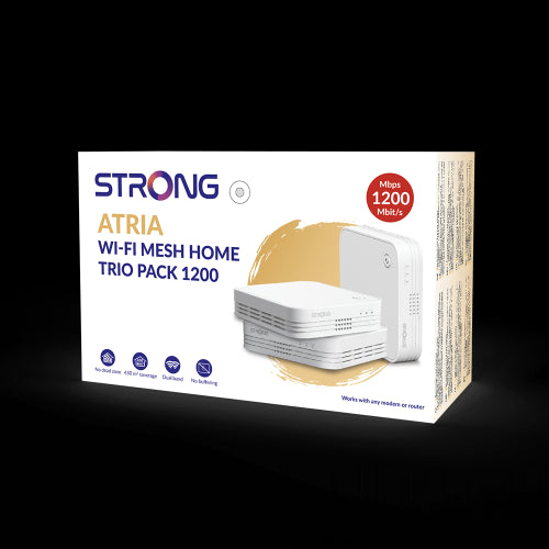 Strong WI-FI MESH HOME TRIO PACK 1200 Doble banda (2,4 GHz / 5 GHz) Wi-Fi 5 (802.11ac) Blanco 3 Interno_1