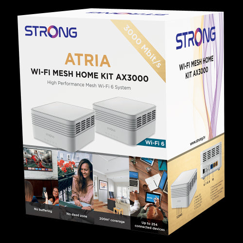 Strong MESHKITAX3000 sistema Wi-Fi Mesh (Wi-Fi en malla) Doble banda (2,4 GHz / 5 GHz) Wi-Fi 6 (802.11ax) Blanco 2 Interno_4