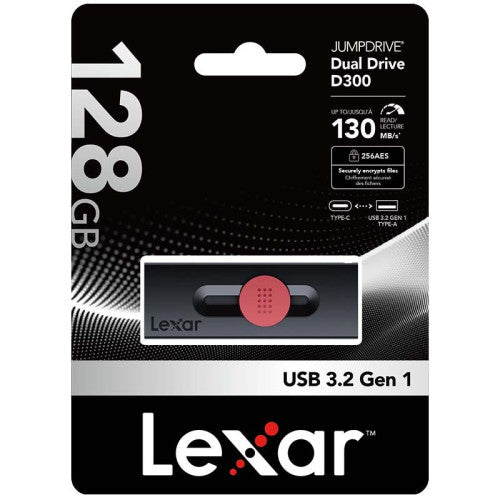 LEXAR 128GB DUAL TYPE-C AND TYPE-A USB 3.2 FLASH DRIVE, UP TO 130MB/S READ_0