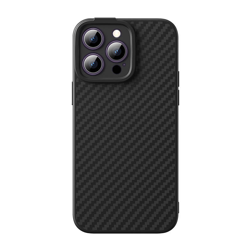 Armored case for iPhone 14 Pro compatible with MagSafe Baseus Synthetic Fiber tempered glass - black_3