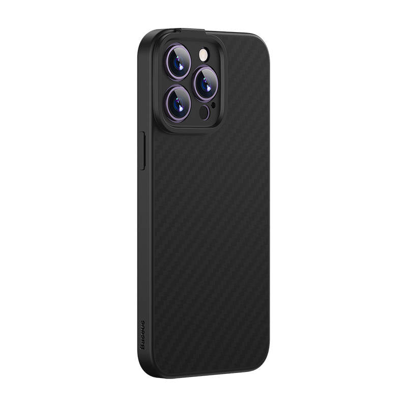 Armored case for iPhone 14 Pro compatible with MagSafe Baseus Synthetic Fiber tempered glass - black_7