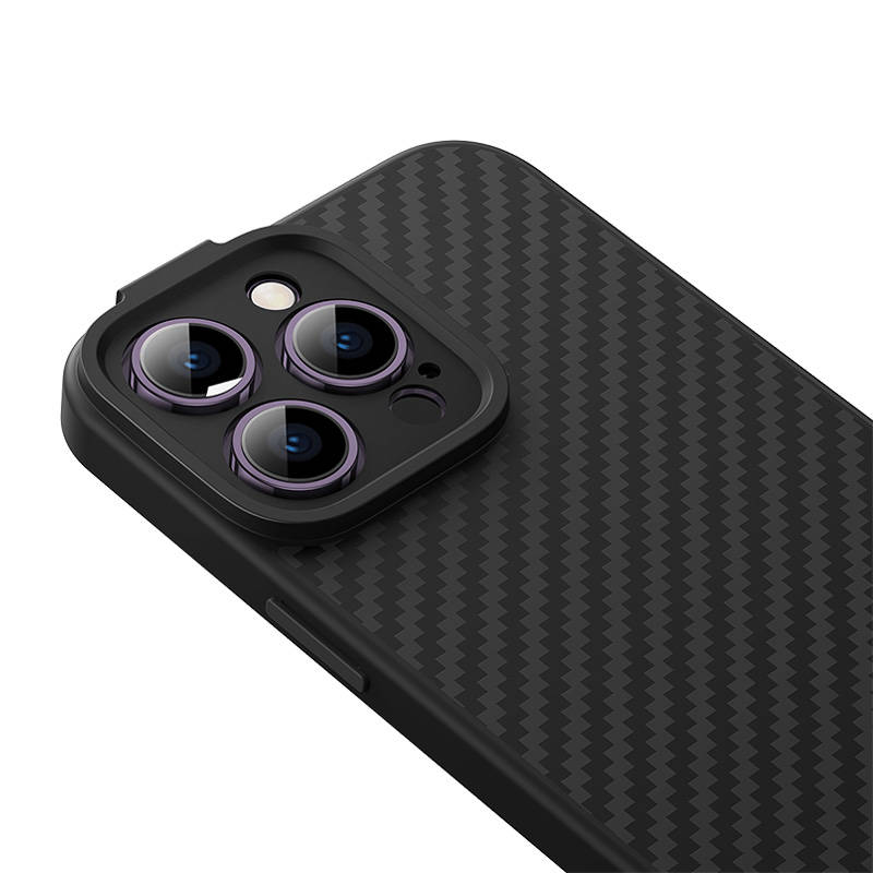 Armored case for iPhone 14 Pro compatible with MagSafe Baseus Synthetic Fiber tempered glass - black_13