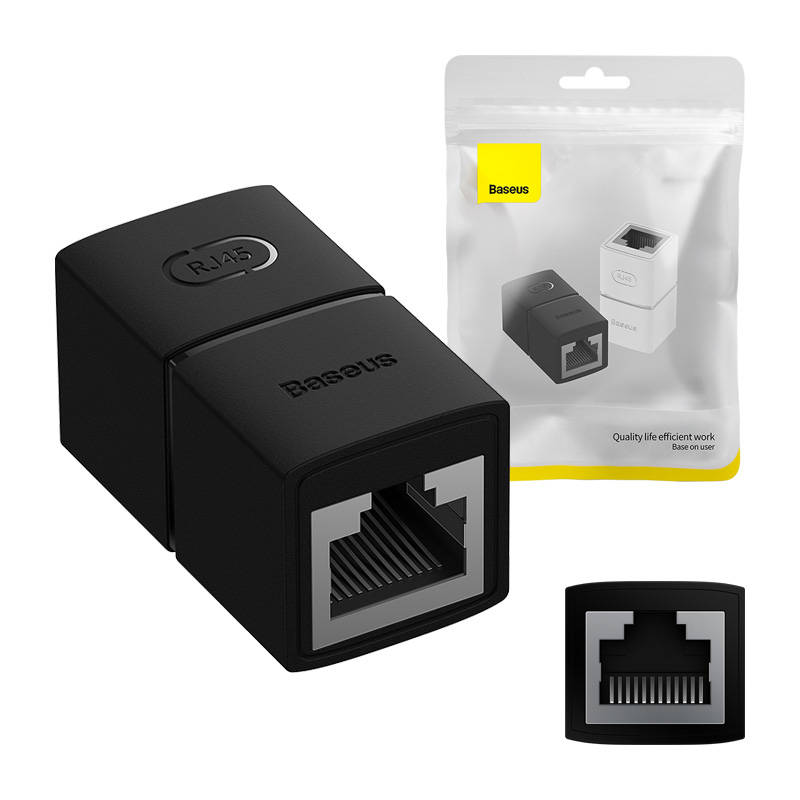 Network connector Baseus AirJoy Series RJ-45 Ethernet cable connector 1 pcs - black_1