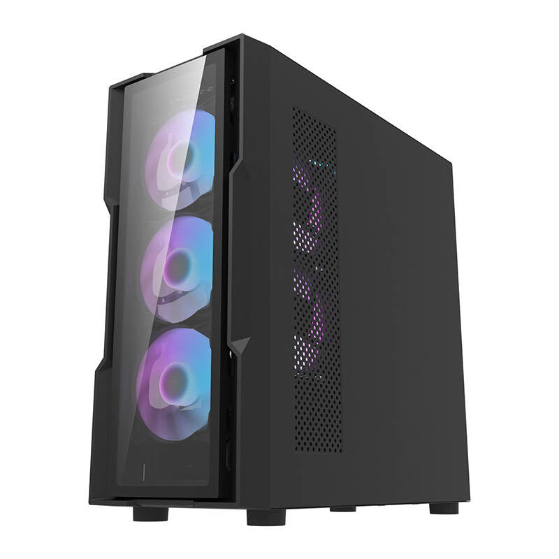 Darkflash DK431 Glass computer case (black) + 4 RGB fans_3