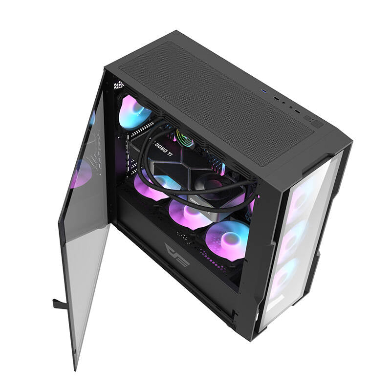 Darkflash DK431 Glass computer case (black) + 4 RGB fans_6