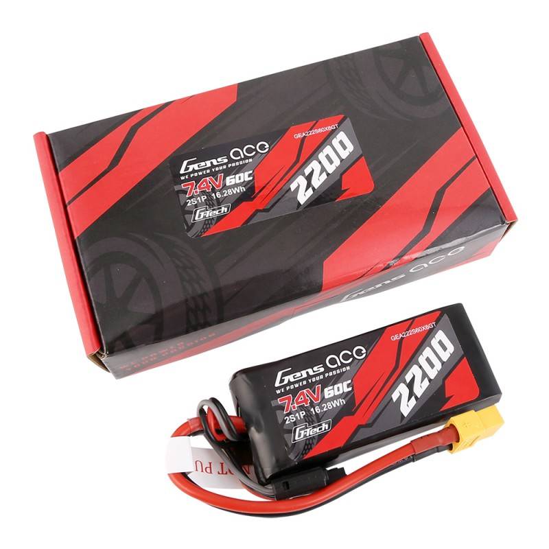 GensAce G-Tech LiPo 2200mAh 7.4V 60C 2S1P XT60 Battery_4