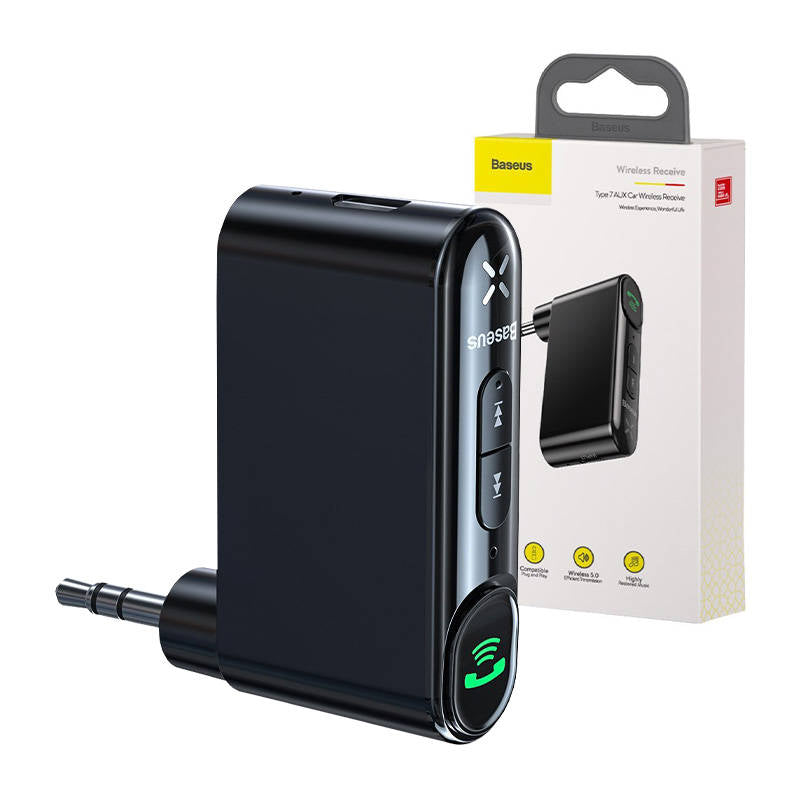 Baseus Qiyin AUX Car Bluetooth Receiver Black_0