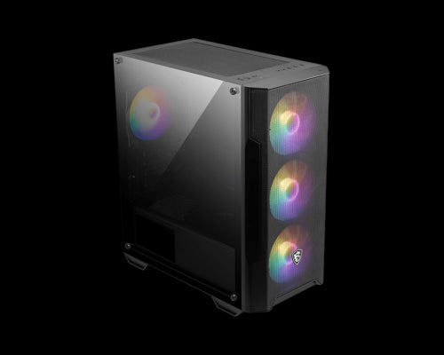 MSI MAG FORGE M100A carcasa de ordenador Micro Torre Negro, Transparente_2