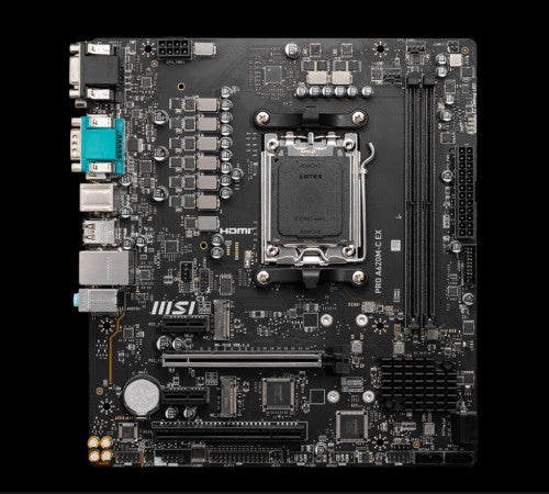 PLACA MSI PRO A620M-C EX,AMD,AM5,A620,2DDR5,128GB,VGA+DVI+HDMI+DP,GBLAN,4SATA6.0+2XM.2,4USB3.2+1USB3.2 TYPE-C,MATX_3