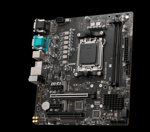 PLACA MSI PRO A620M-C EX,AMD,AM5,A620,2DDR5,128GB,VGA+DVI+HDMI+DP,GBLAN,4SATA6.0+2XM.2,4USB3.2+1USB3.2 TYPE-C,MATX_4
