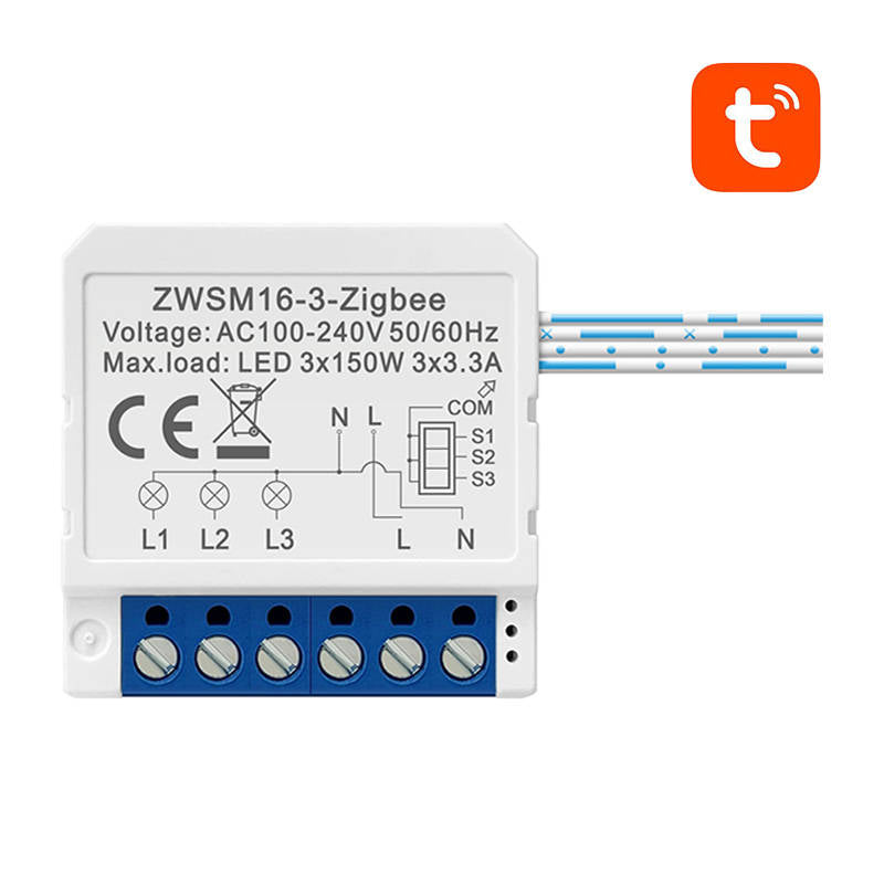 Smart Switch Module ZigBee Avatto ZWSM16-W3 TUYA_0
