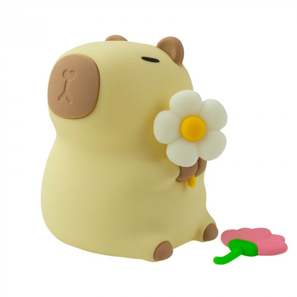 Lâmpada noturna led rgb recarregável modelo capivara florista_0