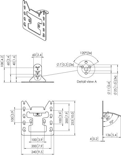 VOGELS PFI 3045 INTERFACE 200X100, 200X200 BLACK (PFI3045)_2