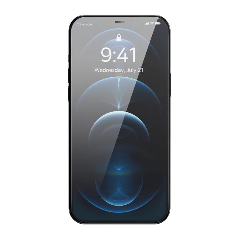 Baseus Full Screen Tempered Glass for iPhone 12 Pro Max with Speaker Cover 0.4mm + Mounting Kit_4