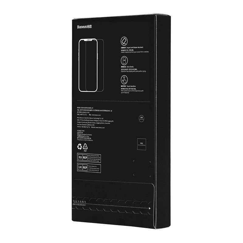Baseus Full Screen Tempered Glass for iPhone 12 Pro Max with Speaker Cover 0.4mm + Mounting Kit_16