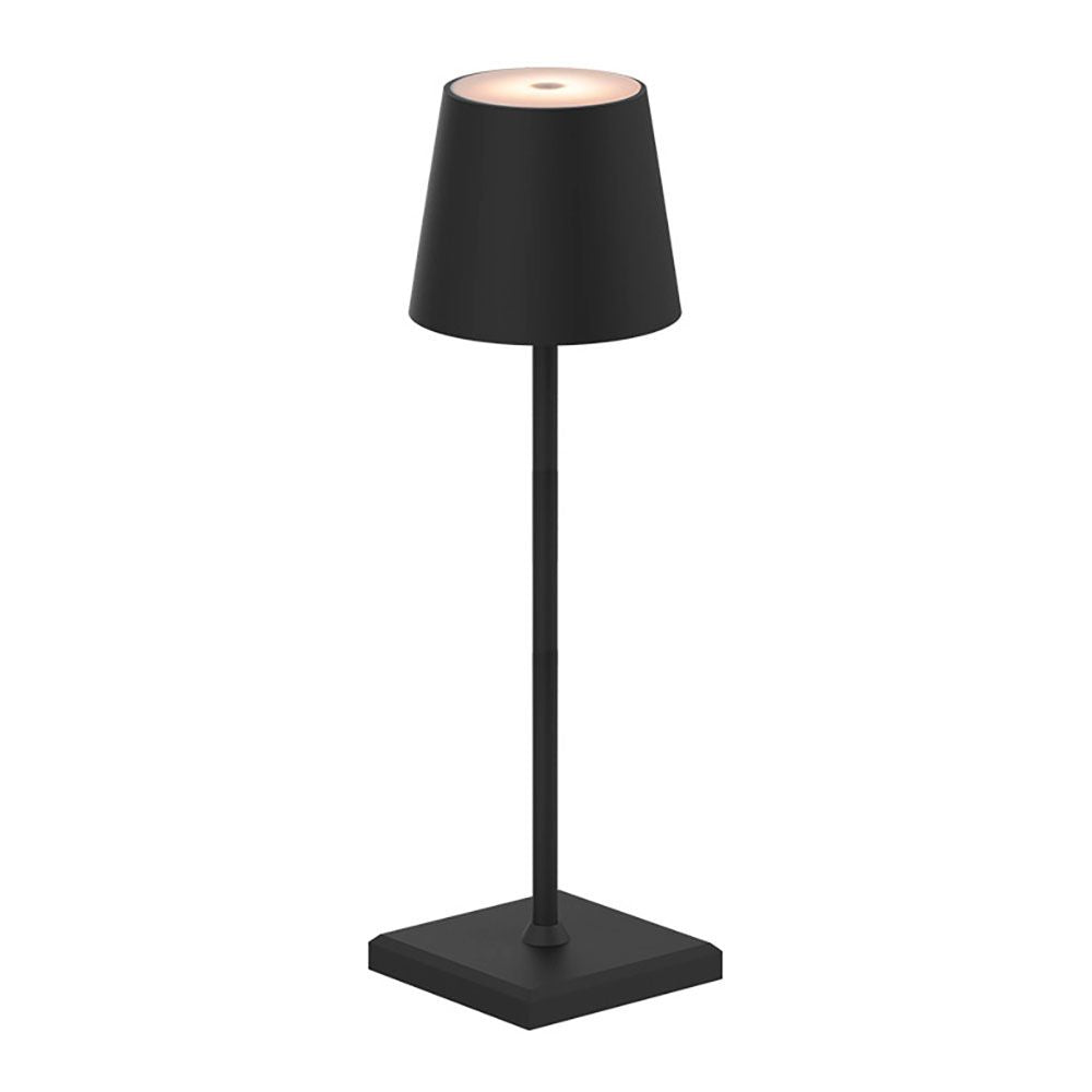 Candeeiro de mesa led, cor regulável, 260 lm, 3,3 w, recarregável via usb, preta_0