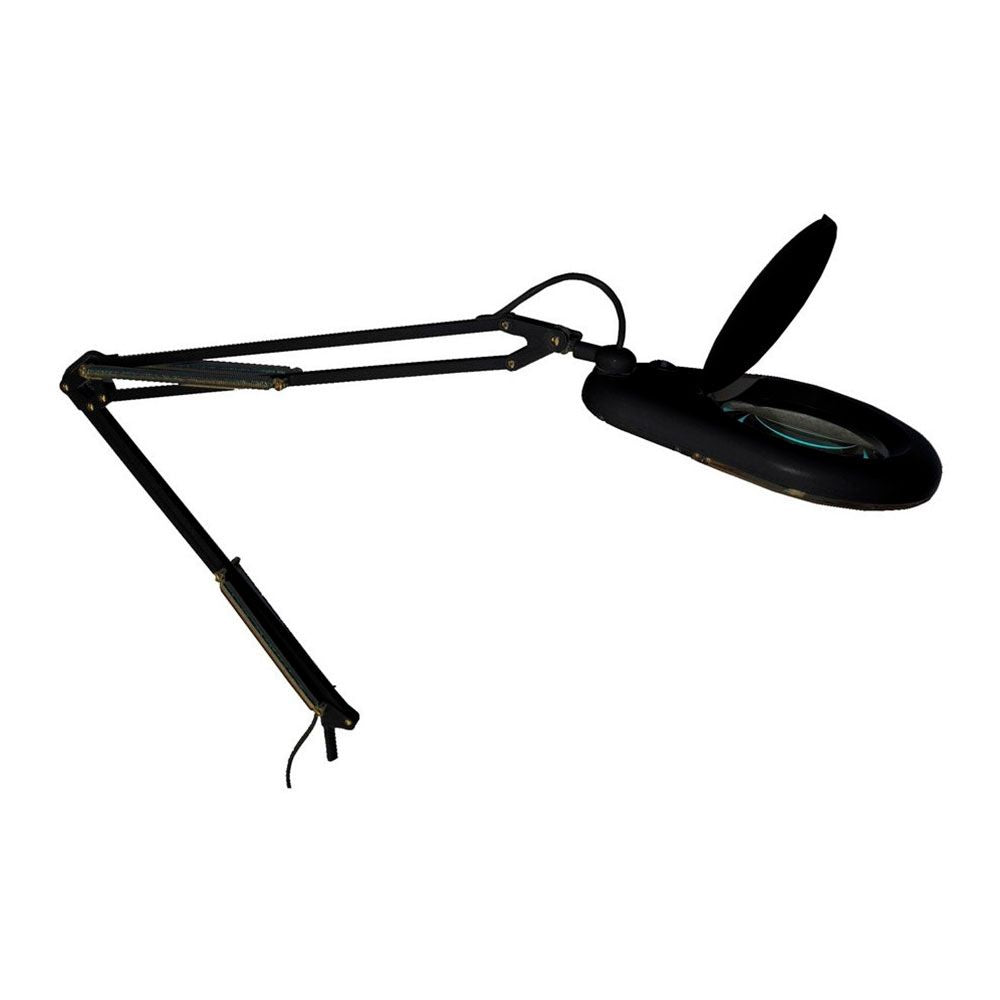 Candeeiro articulado led com lupa 3x, 9 w 685 lm 6500 k, preto, 350 x 950 mm_0