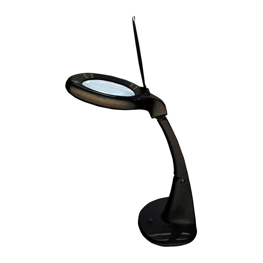 Flexo led lupa aumento 3x 12x, 4 w 300 lm 6500 k, preto, 190 x 380 mm_0