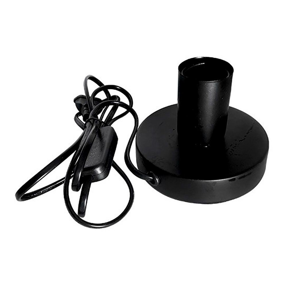 Base de mesa e27, com cabo e interruptor, preta, ø120 x 85 mm_0