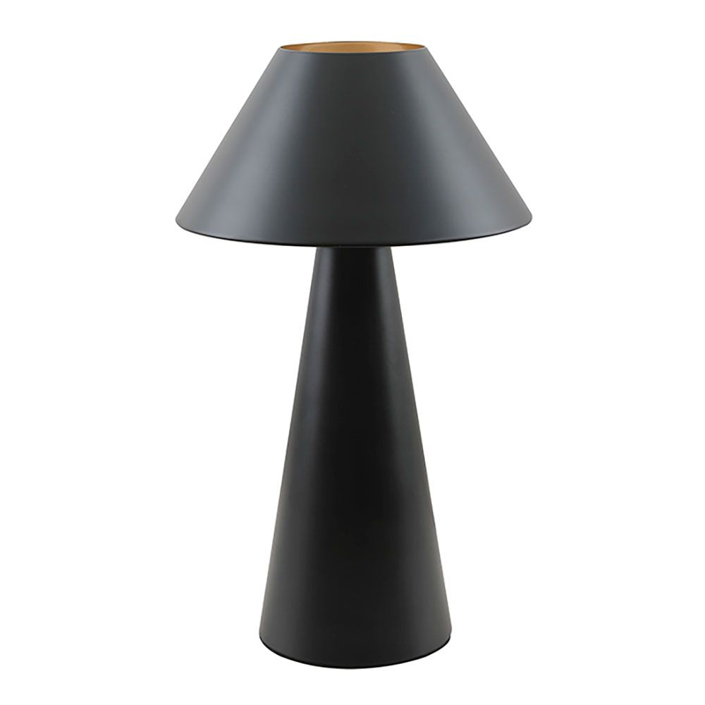 Candeeiro de mesa, e27, em formato de cogumelo, cor preto, ø200 x 325 mm_0