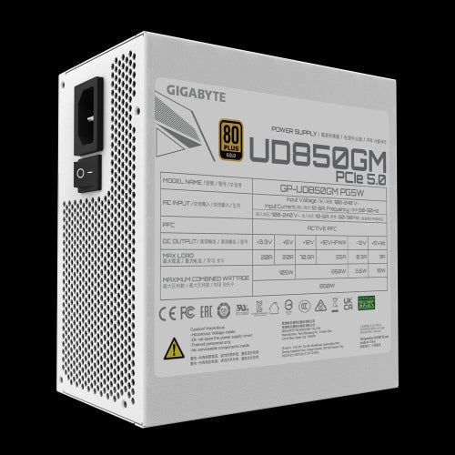 Gigabyte UD850GM PG5W unidad de fuente de alimentación 850 W 20+4 pin ATX ATX Negro_1